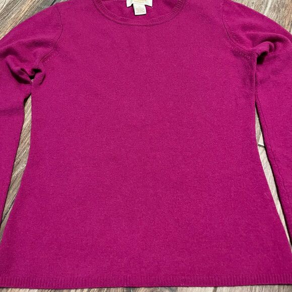 Peck & Peck 100% Cashmere Fuschia Womens Sweater Pullover Medium EUC - Picture 3 of 6